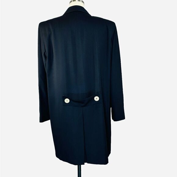 Valentino Miss V Vintage Double Breasted Navy Wool Blazer Dress| Size M - Picture 8 of 13